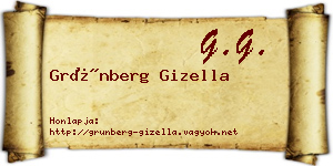 Grünberg Gizella névjegykártya